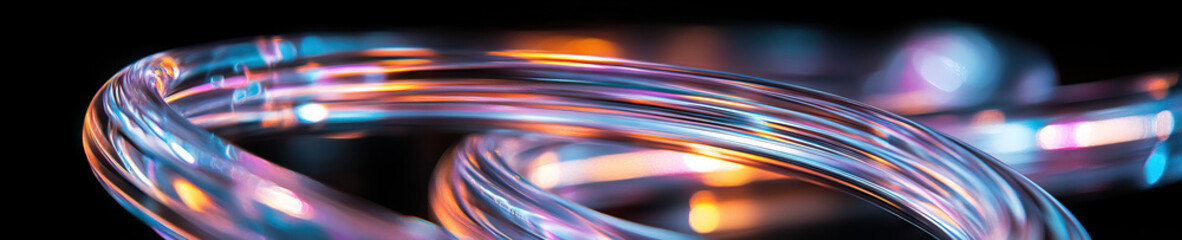Poster - Abstract Swirling Luminous Strands
