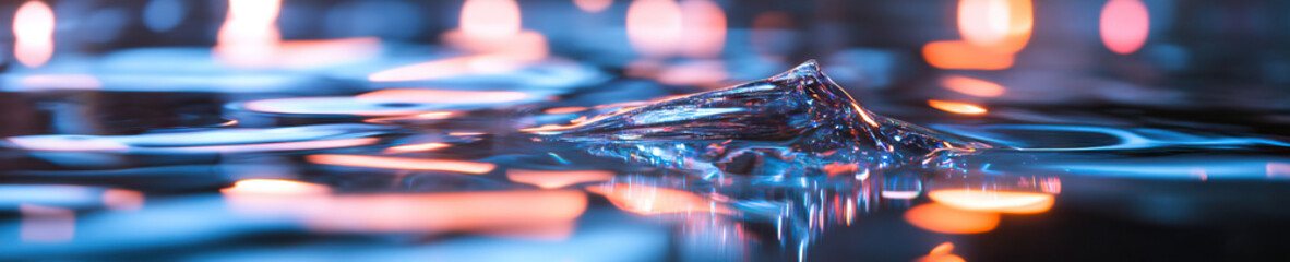 Poster - Translucent Structure in Liquid with Out-of-Focus Background Lights