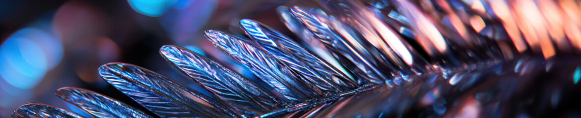 Poster - Close-up Photograph of an Iridescent Crystal Object