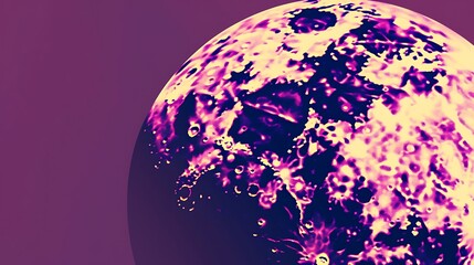 Leinwandbilder - The stylized planet shows textures and colors in its surface detail