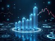 © Leonardo - Concepto de inflación en 3D, con números digitales en aumento, superpuestos con gráficos financieros e indicadores de impacto de la Reserva Federal