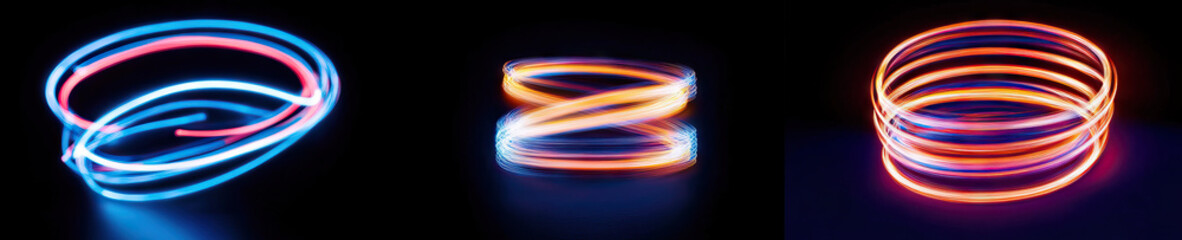 Poster - Three Abstract Light Trail Compositions