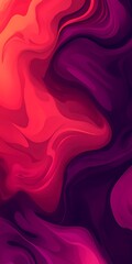 Poster - Fluid vibrant curves and smooth gradients, blending warm and cool colors