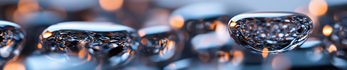 Poster - Macro Photograph of Translucent Objects with Bokeh Background
