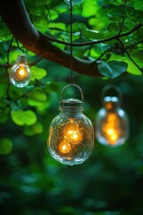Poster - Speech bubbles forming a glowing web around a lantern, symbolizing intricate relationships