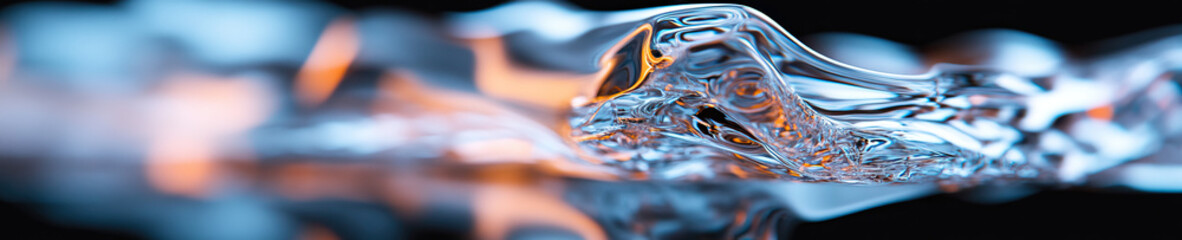 Poster - abstract image of translucent flowing substance