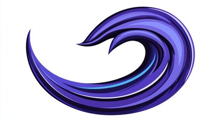 Aufkleber - Dynamic wave illustration coastal environment graphic design abstract art creative viewpoint inspired concept