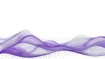 Fototapete - Gentle waves of purple flowing motion abstract digital art minimalist design modern aesthetic