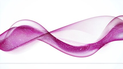 Aufkleber - Dynamic pink wave motion abstract art digital design modern aesthetic high-contrast background visual harmony