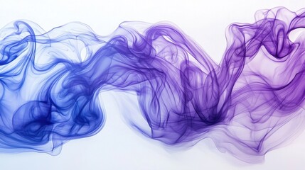 Leinwandbilder - A smooth gradient of purple and blue waves, flowing like liquid energy in a minimalist abstract pattern.