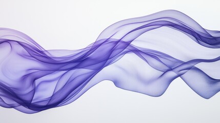 Leinwandbilder - A smooth gradient of purple and blue waves, flowing like liquid energy in a minimalist abstract pattern.
