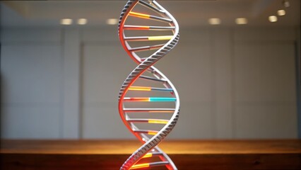 Poster - Detailed Helix Model Highlighting Cancer Mutation in Gigapixel Quality