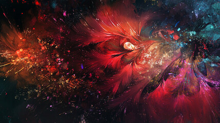 Wall Mural - fireworks background