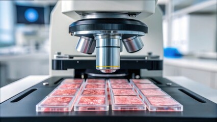 Poster - Advanced Microscope Focusing on Tissue Biopsy Slides in Laboratory