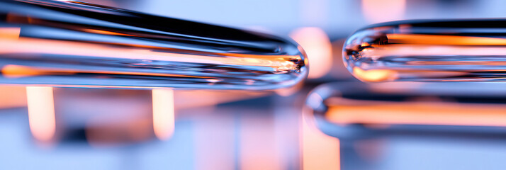 Poster - Reflective Cylinders with Internal Orange Illumination