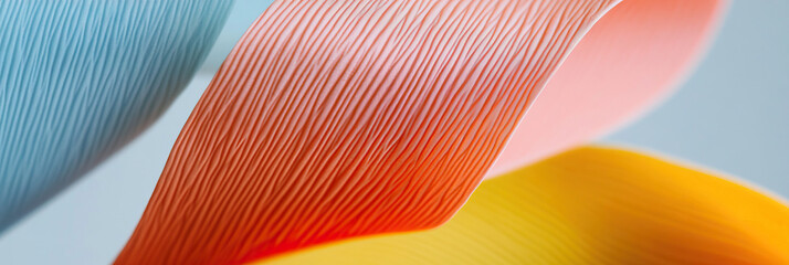 Poster - Textured Ribbons in Pastel Colors