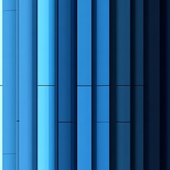 Poster - Abstract blue vertical panels, modern geometric design