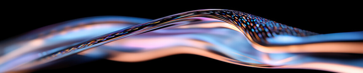 Poster - Abstract Iridescent Form with Textured Section