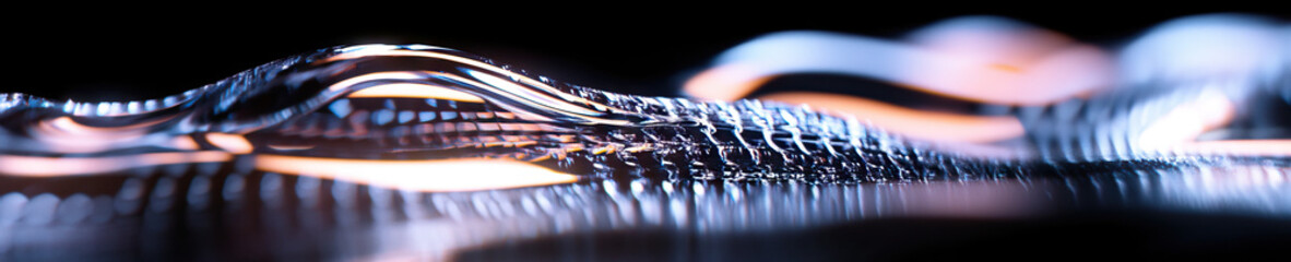 Poster - Abstract Image of Illuminated Translucent Wave
