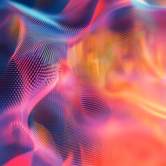 Poster - Abstract Wavy Lines: Fluid Gradient Background with Vibrant Colors, Dynamic Texture and Mesmerizing Visuals