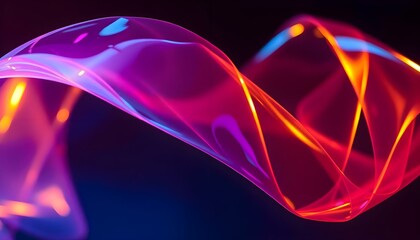 Wall Mural - a close up of a colorful object with a black background