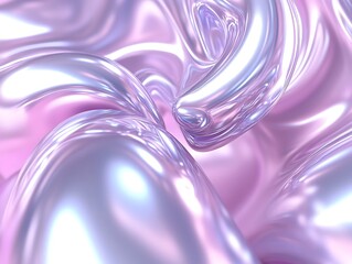 Poster - Iridescent surface, light-reflecting waves for futuristic backgrounds