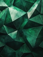 Poster - emerald green geometric pattern background