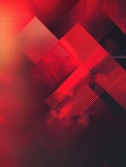 Poster - red gradient abstract background, intense red backdrop with geometric patterns and layers.