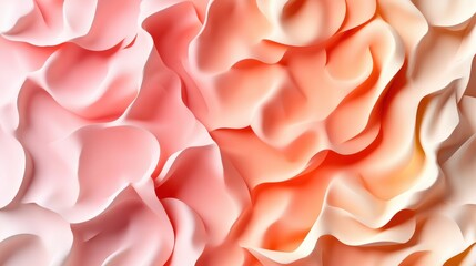 Poster - abstract close-up image showcasing a beautifully textured surface featu a stunning gradient of peach