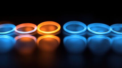 Fototapete - Abstract rings of light