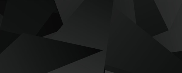 Poster - Abstract geometric black polygon pattern with sharp triangular shapes.