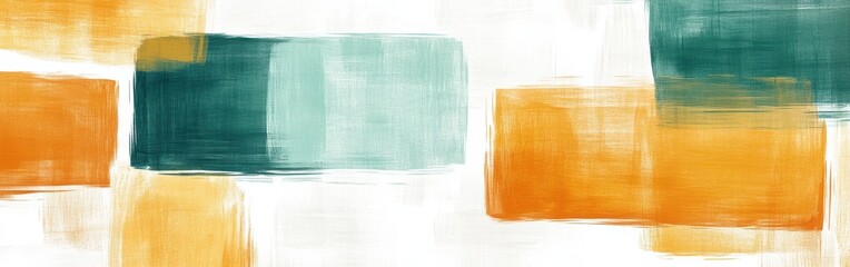 Poster - Background with soft pencil strokes in calming colors of teal, orange, and cream for creative inspiration