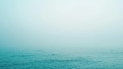 Poster - Elegant gradient of teal hues showcasing tranquil ocean waters and serene atmosphere at dawn