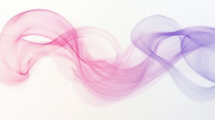 Leinwandbilder - Abstract circular pencil strokes create flowing shapes in soft hues of pink and purple against a light background