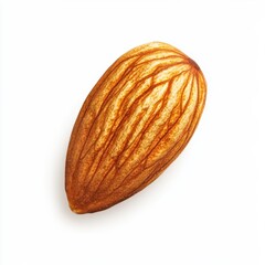 Poster - Single roasted almond with a lightly golden hue, showcasing its natural texture and flavor profile