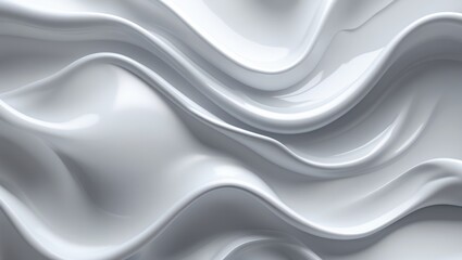 Poster - Satin texture in white and gray featuring a beautiful soft blur pattern.