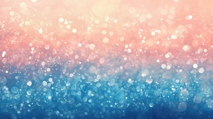 Leinwandbilder - Calm gradient of aqua blue transitioning to soft pink with bokeh effects creating a serene atmosphere