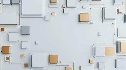 Poster - Futuristic abstract design featuring colorful cubes and lines, highlighting technology and data center aesthetics