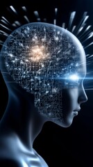 Poster - Language learner explores futuristic neural implants for enhancing comprehension and memory