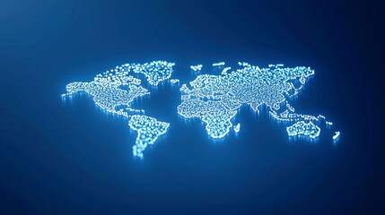 Poster - Global Financial Transparency, intricate glowing dots symbolize financial flows, interconnected digital world map, bright transaction lines, illuminated currency symbols, modern aesthetic.