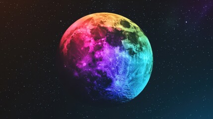 Poster - Vibrant gradient colors blend beautifully in a nighttime sky