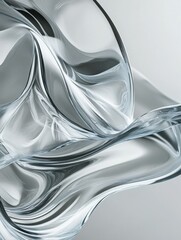 Poster - Smooth glass with curved surfaces creating a dynamic and artistic piece.