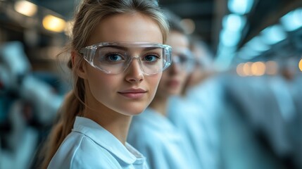 Poster - A dedicated warehouse team member ensures safety and efficiency while handling logistics, inventory management, and packaging. The setting emphasizes sustainability and waste reduction.