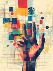 Poster - design art concept abstract contemporary modern background business graphic idea. work concept art d