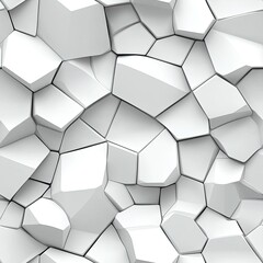 Poster - Textured wall features gray and white clay blocks arranged organically, evoking rugged mountain peaks and the beauty of nature SEAMLESS PATTERN