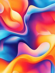 Poster - Vibrant, fluid vector backdrop ideal for modern banners and promotional materials with a playful cartoon essence.