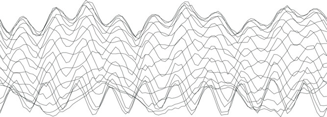 Poster - Abstract waveform pattern design for modern decor and creative projects.