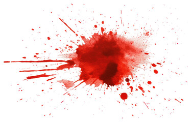 Wall Mural - png photo of realistic bloood stain splash red expression.