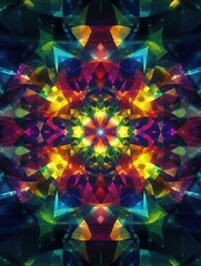 Poster - Vibrant Digital Kaleidoscope