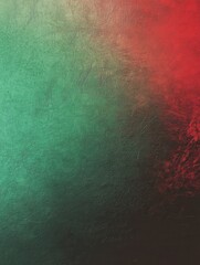 Poster - modern and simple green and red gradient colors background with grain rough texture